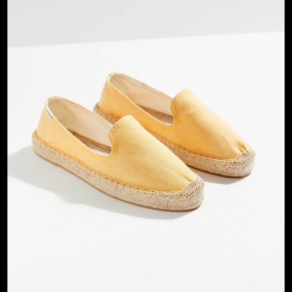 NIB Soludos Platform Smoking Slipper in Yellow